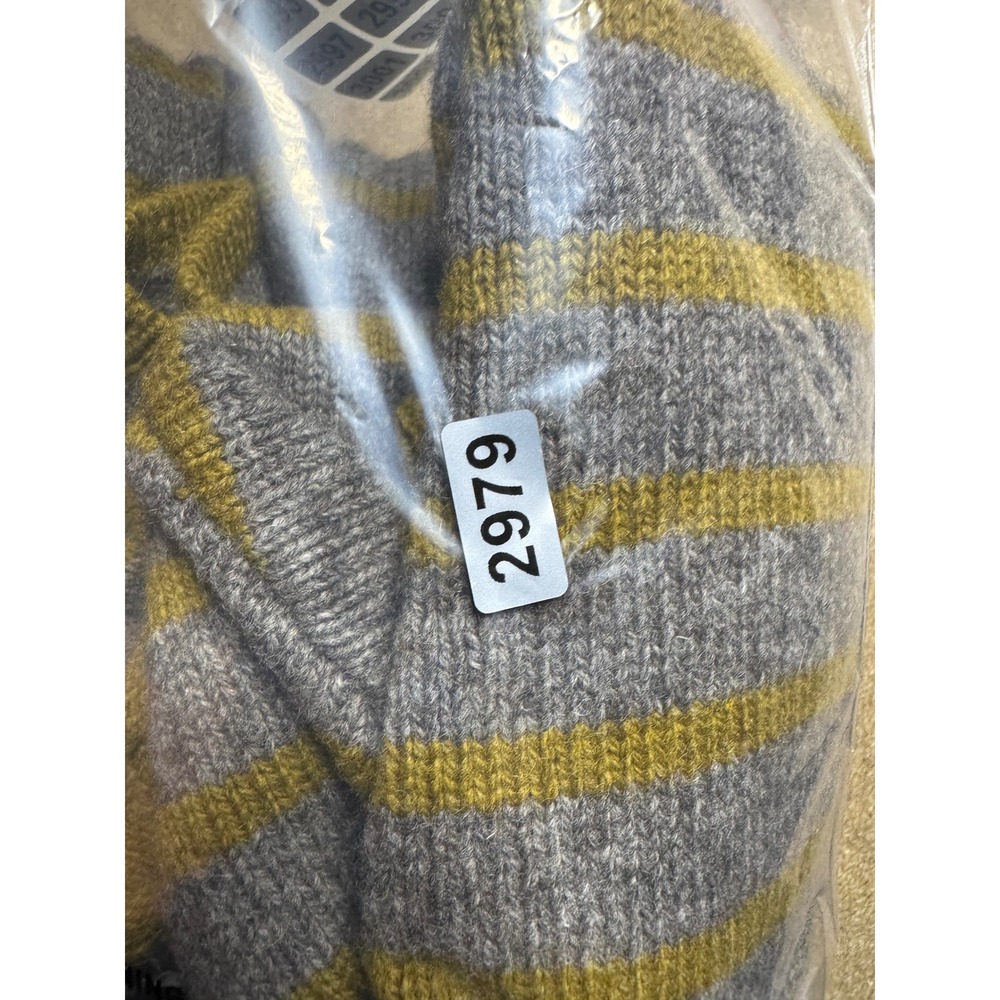 Eileen Fisher Yak Wool Striped Sweater Grey Green Boat Neck M - Picture 10 of 10